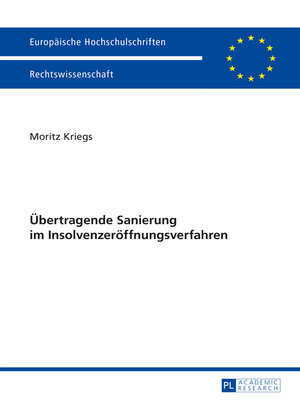 cover image of Uebertragende Sanierung im Insolvenzeroeffnungsverfahren